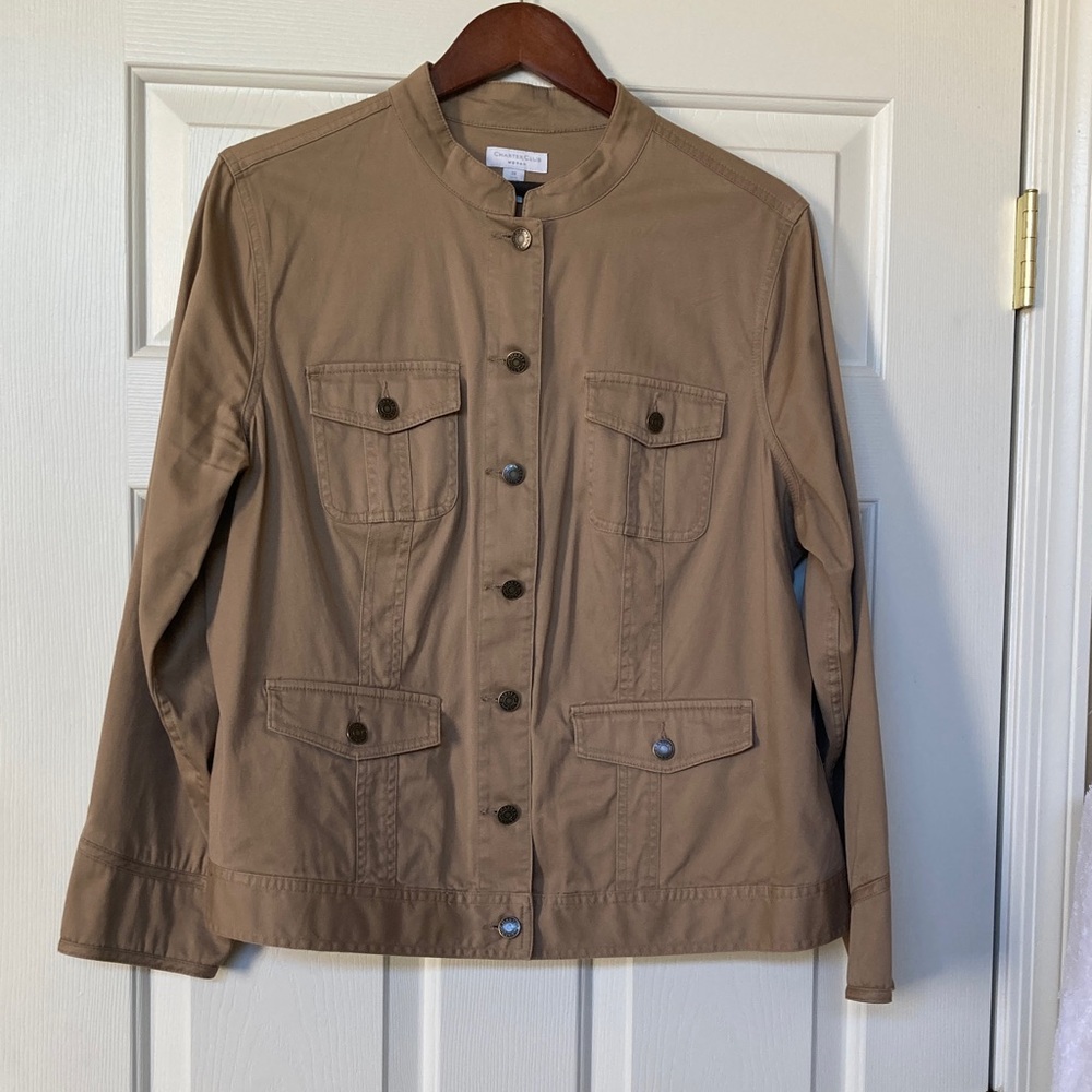 Charter Club Tan Jean Jacket